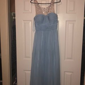 Long baby blue dress